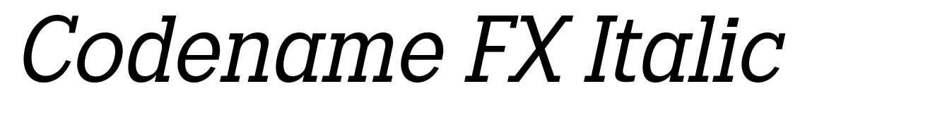 Codename FX Italic